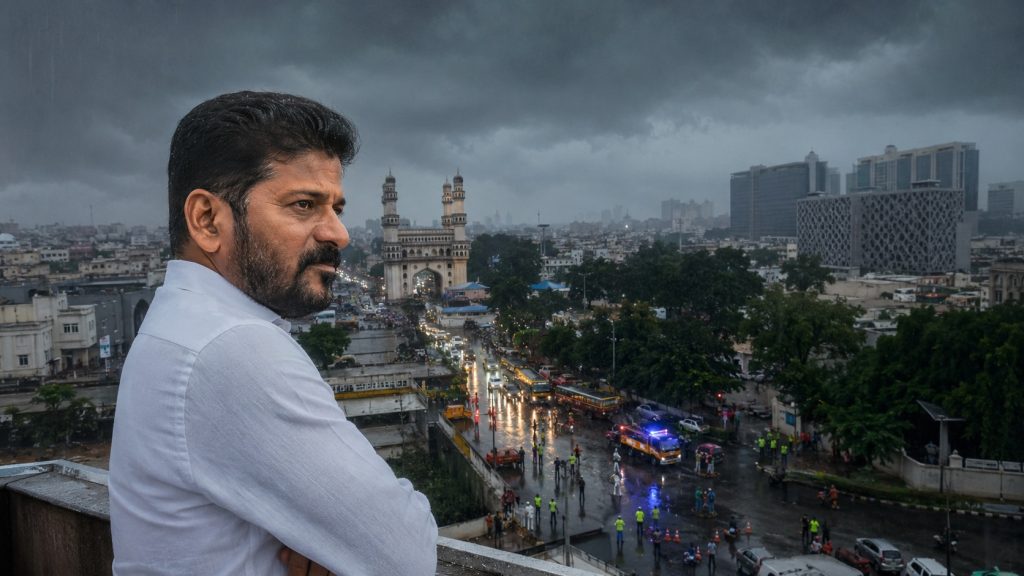 CM Revanth Reddy Directs Officials to Stay on High Alert as Heavy Rains Lash Hyderabad