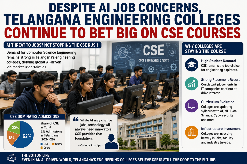 Despite AI Job Concerns, Telangana Engineering Colleges Continue to Bet Big on CSE Courses