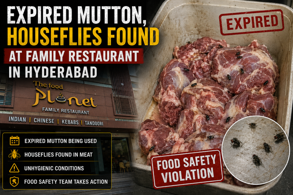Expired Mutton, Houseflies Found During Food Safety Inspection