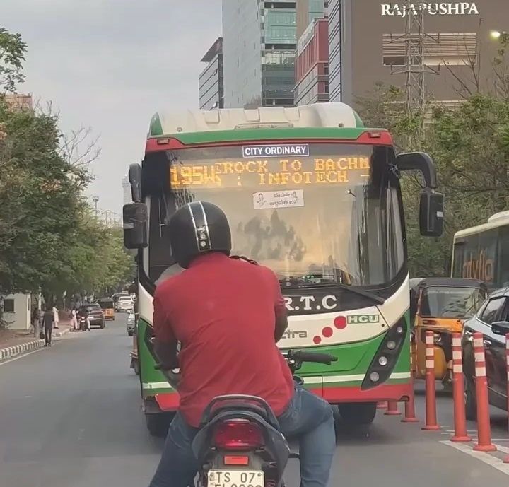 Hyderabad Biker Teaches TGSRTC Bus Driver Traffic Sense in Viral Road Rage Incident