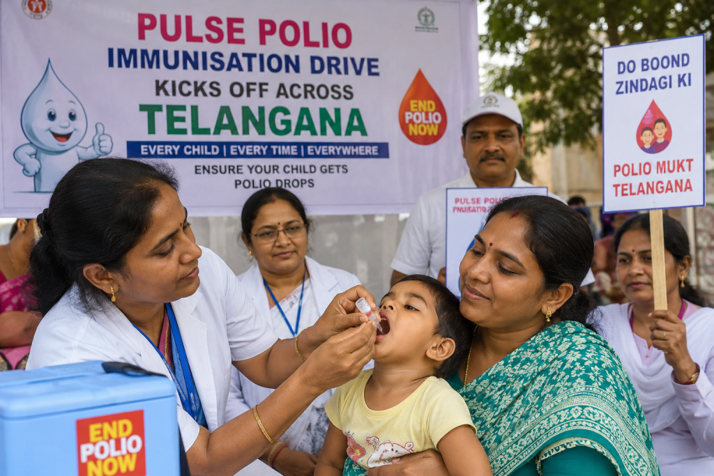 Pulse Polio Immunisation Drive Begins Across Telangana