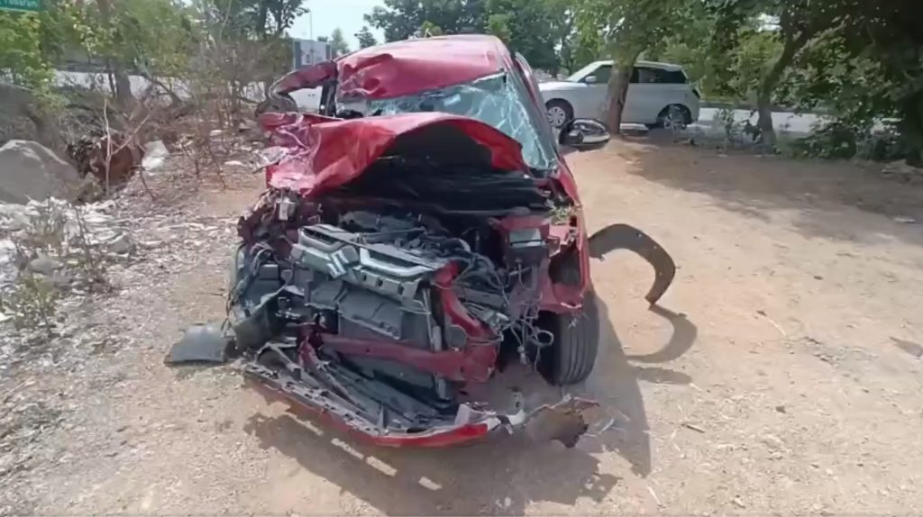 Three Family Members Killed in Car-Lorry Collision Near Medchal in Hyderabad