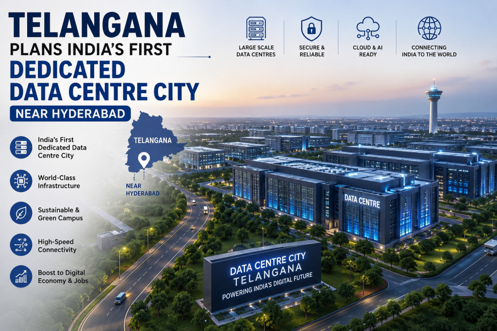 Telangana Plans India's First Dedicated Data Centre City Near Hyderabad