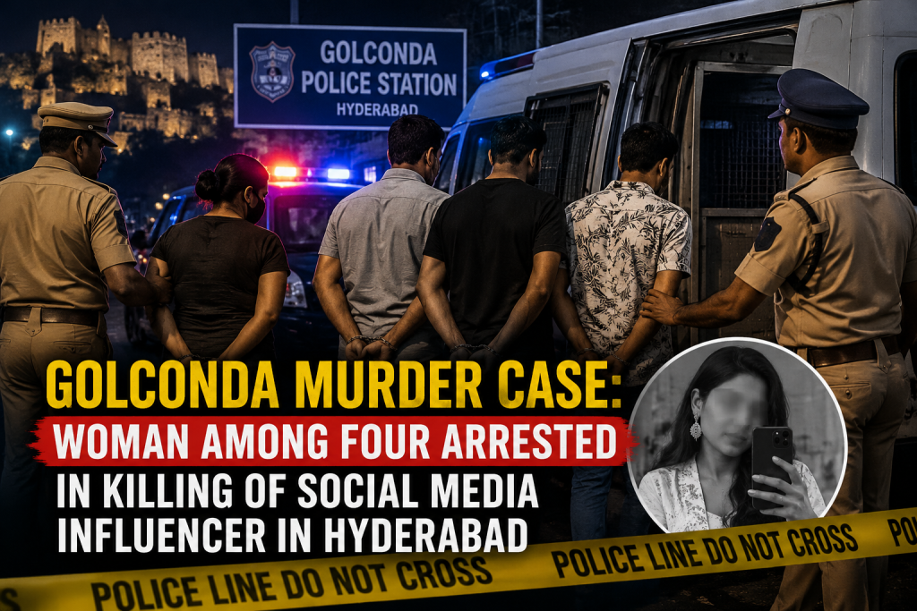 Golconda Murder Case: Woman Among Four Arrested in Killing of Social Media Influencer in Hyderabad