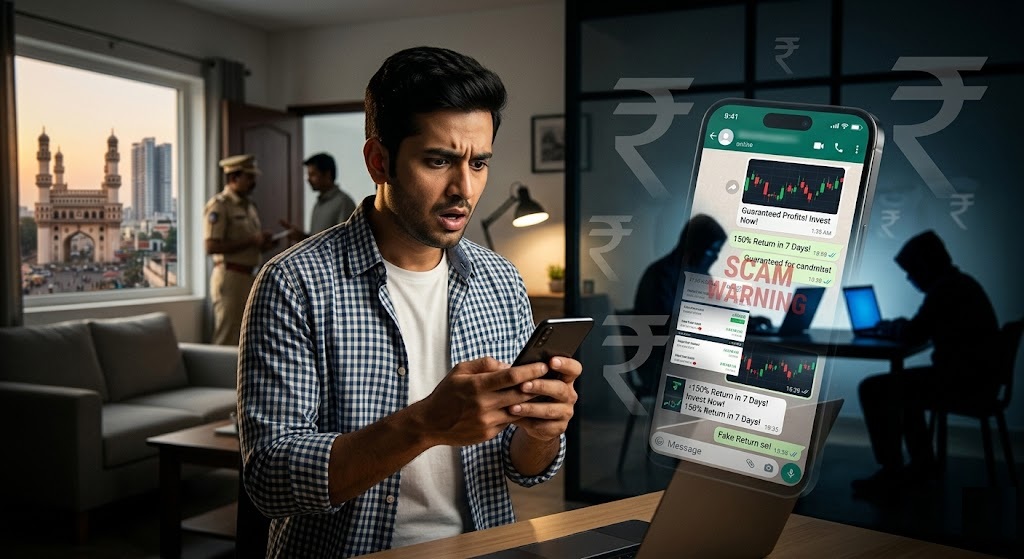 Hyderabad Man Loses ₹1.22 Crore in Fake Barclays WhatsApp Investment Scam; Two Arrested