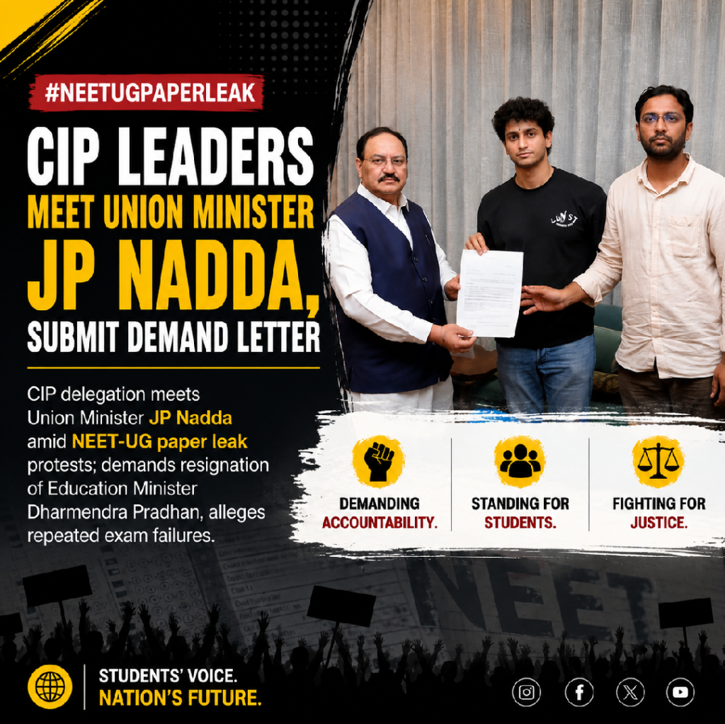CJP Leaders Meet JP Nadda, Demand Education Minister's Resignation Over NEET Row