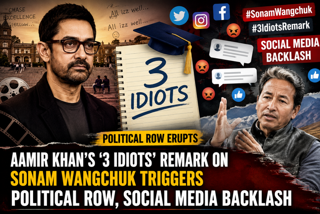 Aamir Khan's '3 Idiots' Remark on Sonam Wangchuk Triggers Political Row, Social Media Backlash