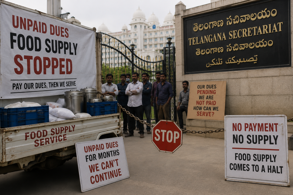 Food Supply Comes to a Halt at Telangana Secretariat Over Unpaid Dues