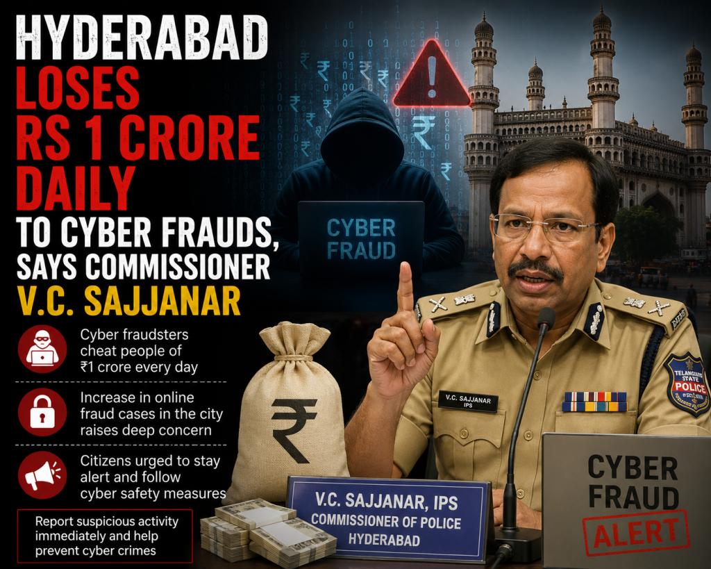 Hyderabad Loses Rs 1 Crore Daily to Cyber Frauds, Says Commissioner V.C. Sajjanar