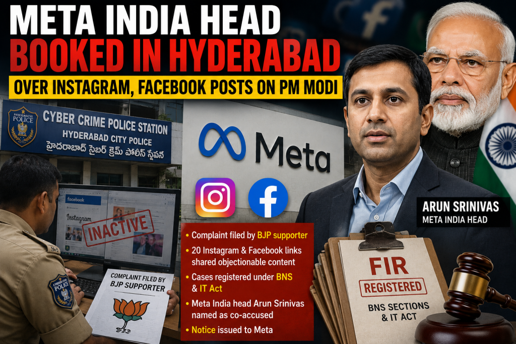 Meta India Head Booked in Hyderabad Over Instagram, Facebook Posts on PM Modi