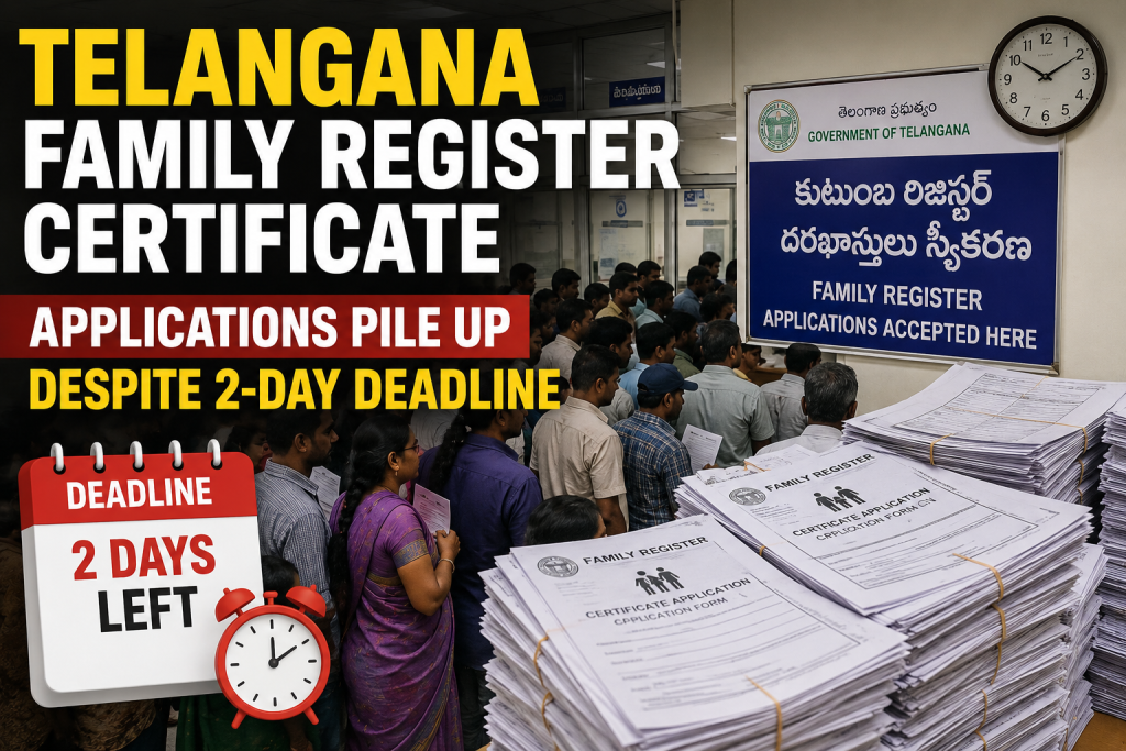 Telangana Family Register Certificate Applications Pile Up Despite 2-Day Deadline