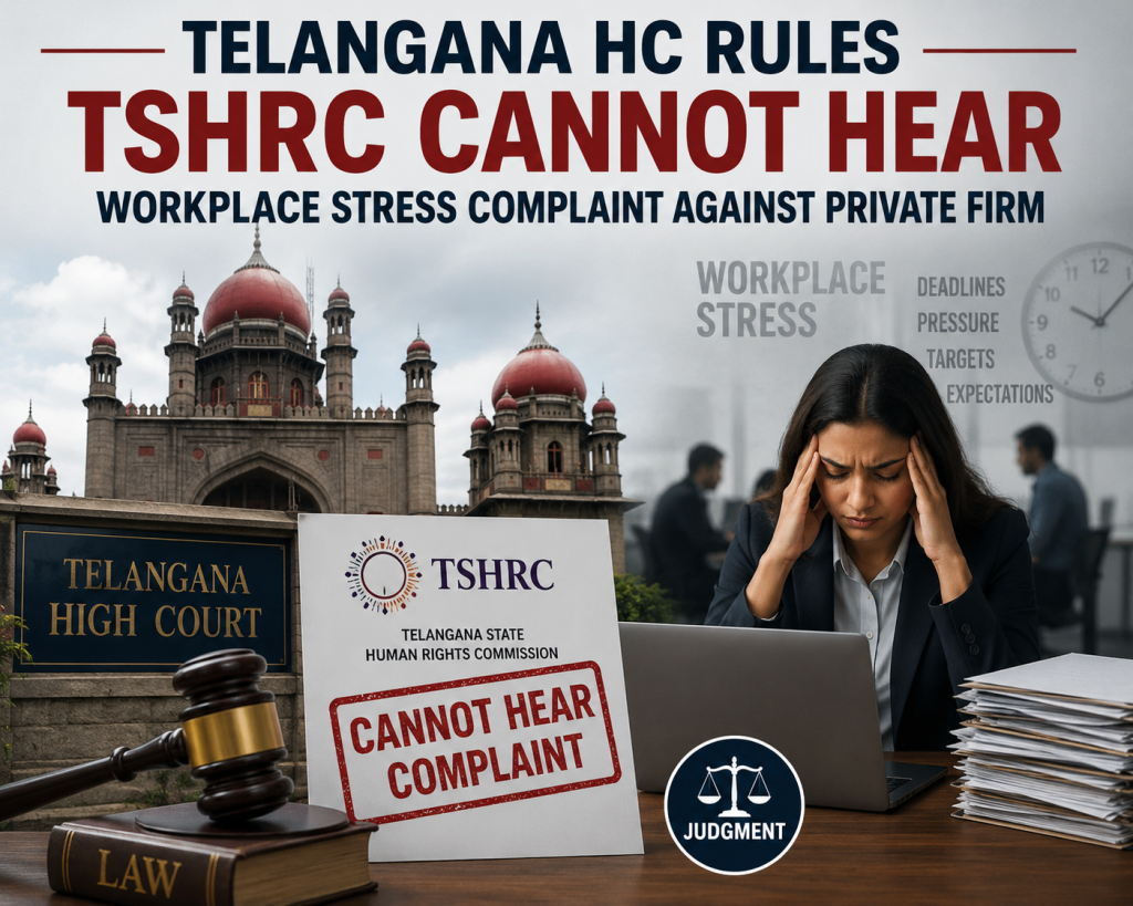 Telangana HC Rules TSHRC Cannot Hear Workplace Stress Complaint Against Private Firm