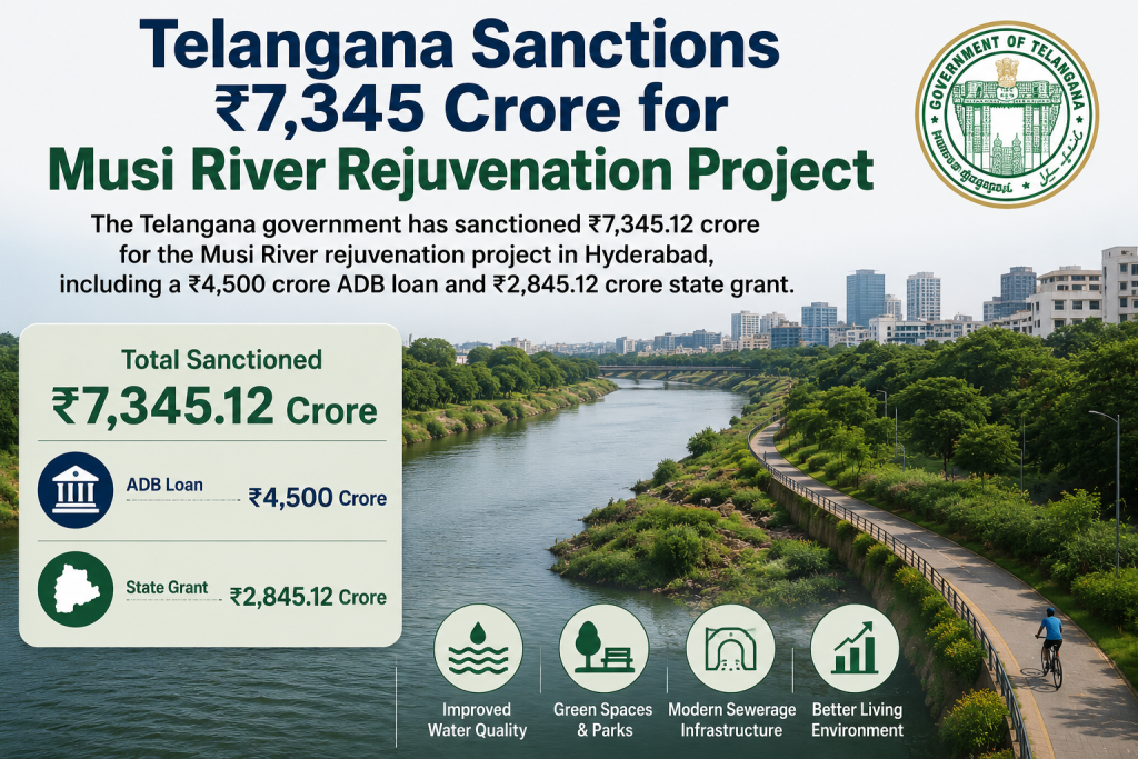 Telangana Sanctions ₹7,345 Crore for Musi River Rejuvenation Project