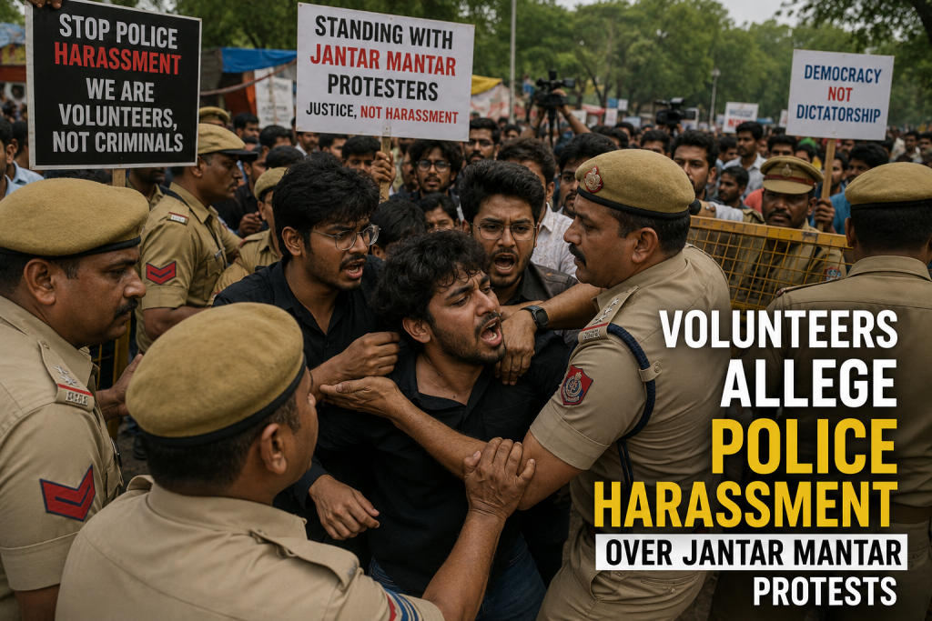 Volunteers Allege Police Harassment Over Jantar Mantar Protests