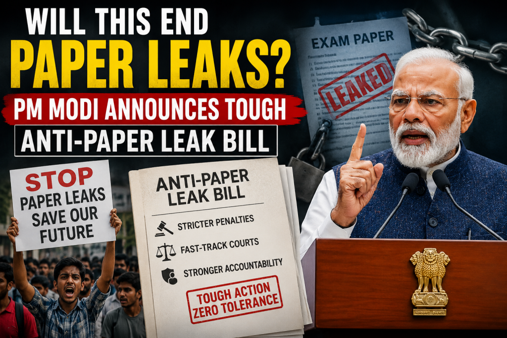 Will This End Paper Leaks PM Modi Announces Tough Anti-Paper Leak Bill