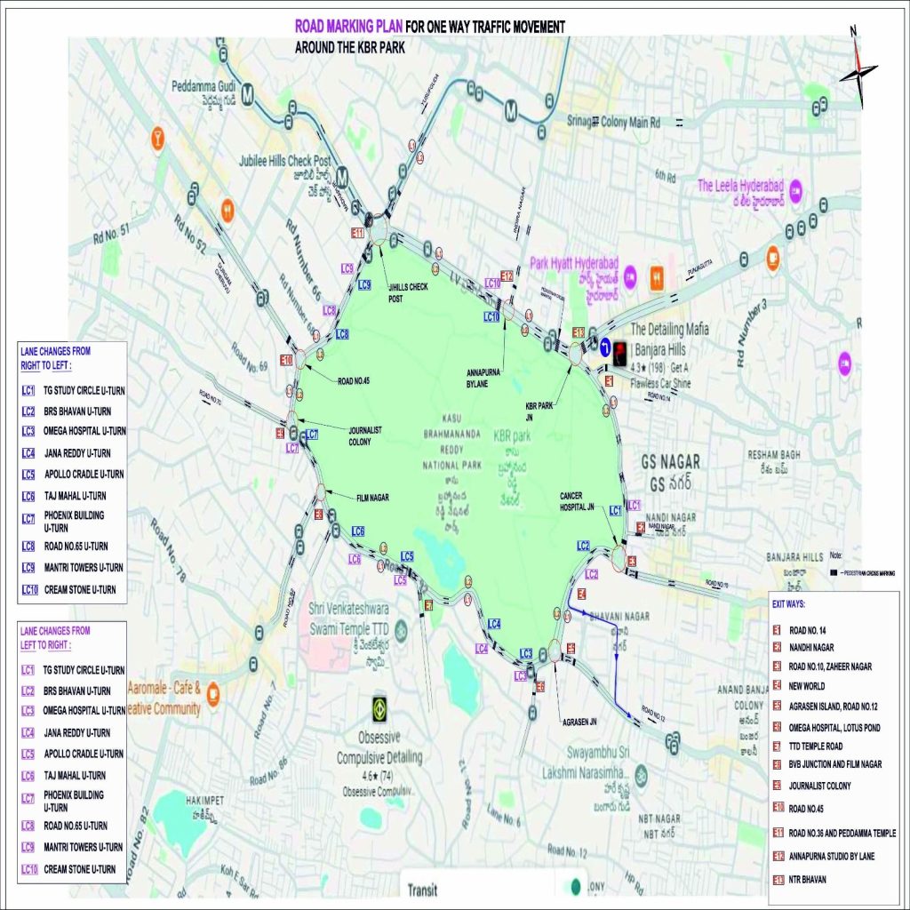 KBR Park one-way traffic from August 18