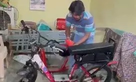 Telangana Youth Develops Electric Bicycle With 100-Km Range