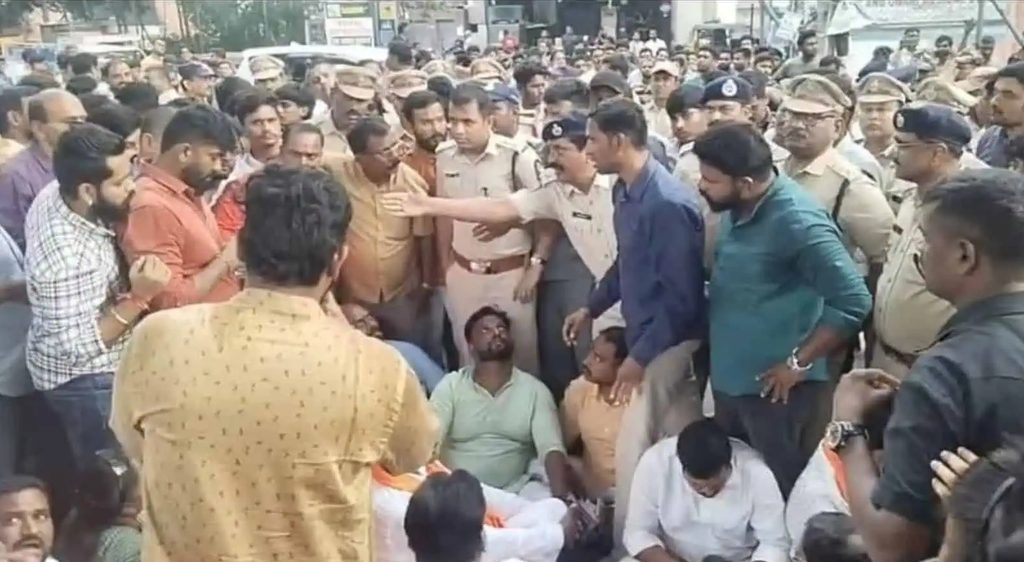 Saidabad Ganesh Pandal Tension After Chicken Waste Found Nearby; 3 Detained